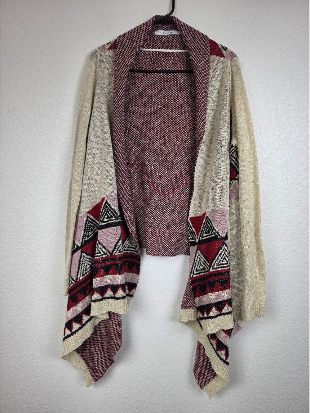 Anthropologie Dreamers Aztec Open Front Cardigan Sweater